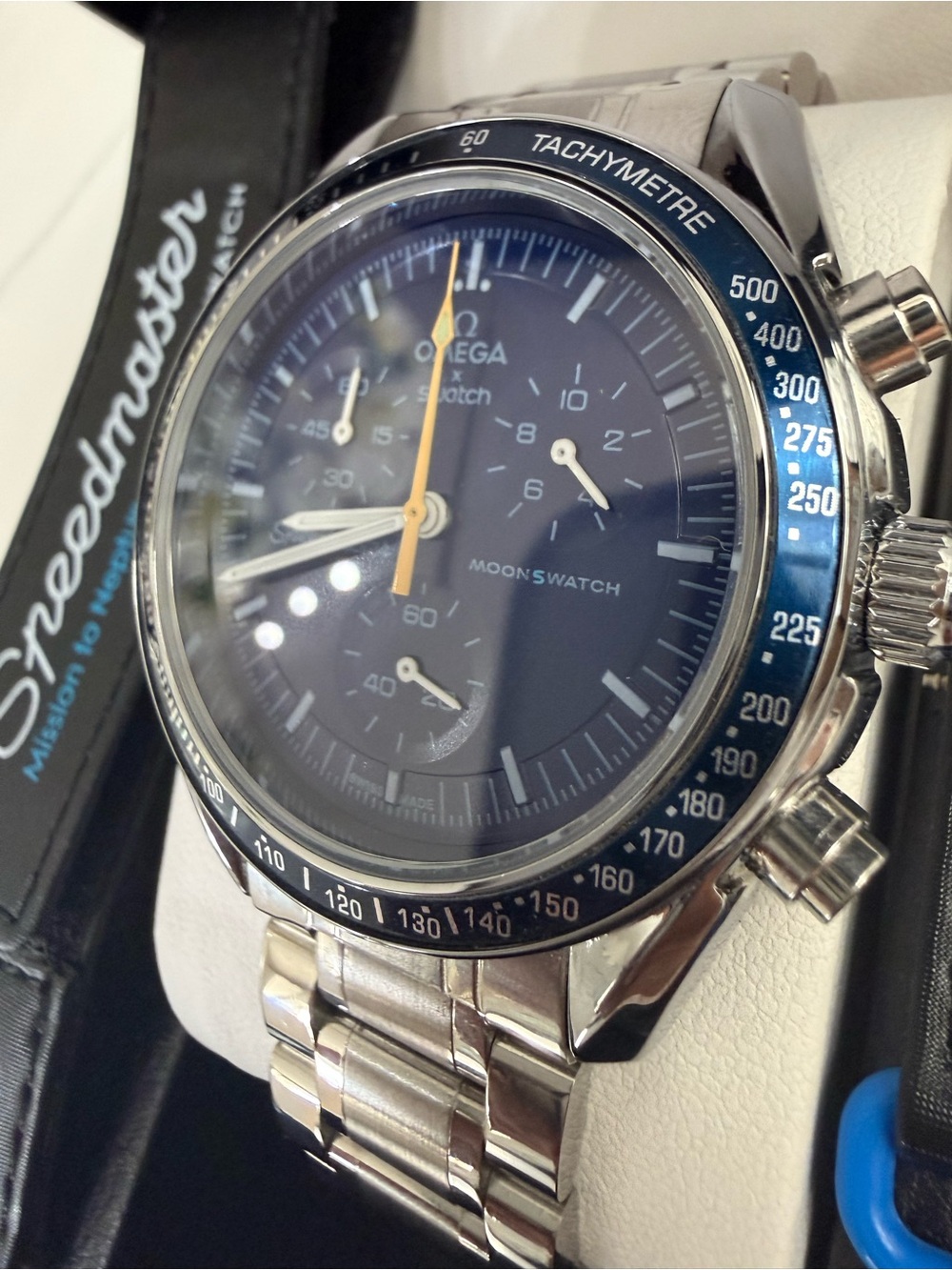 MoonSwatch "Mission to Neptune" MOD Stainless Steel Watch